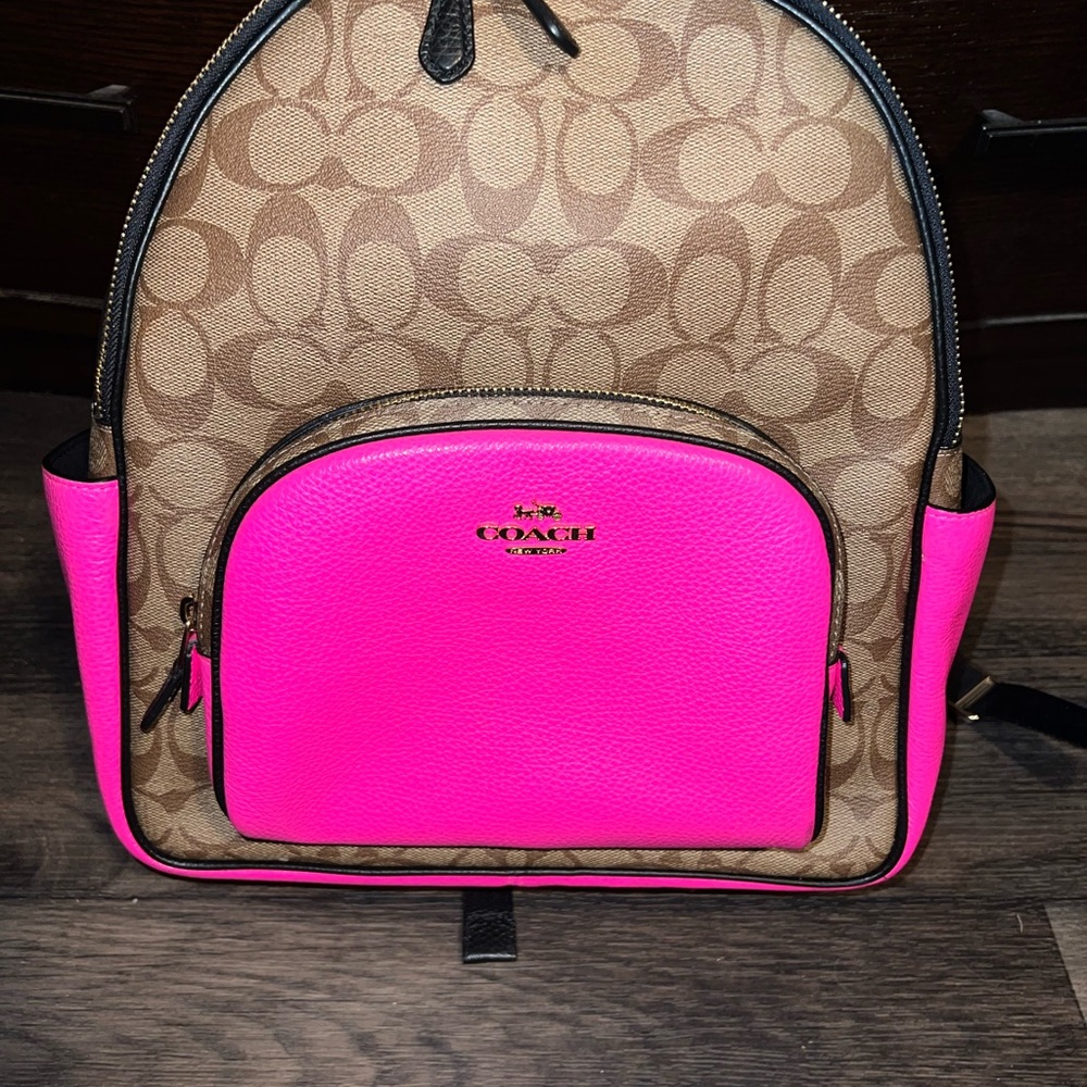 Coach Brown and Pink Women's Backpack